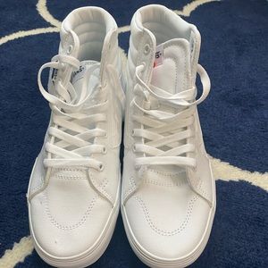 Vans all white high tops. Size 9.5 women